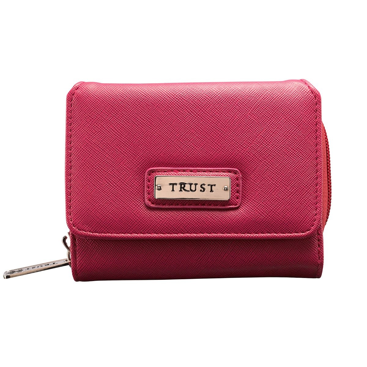 Monedero y billetera Trust. Imitación piel. Rosa