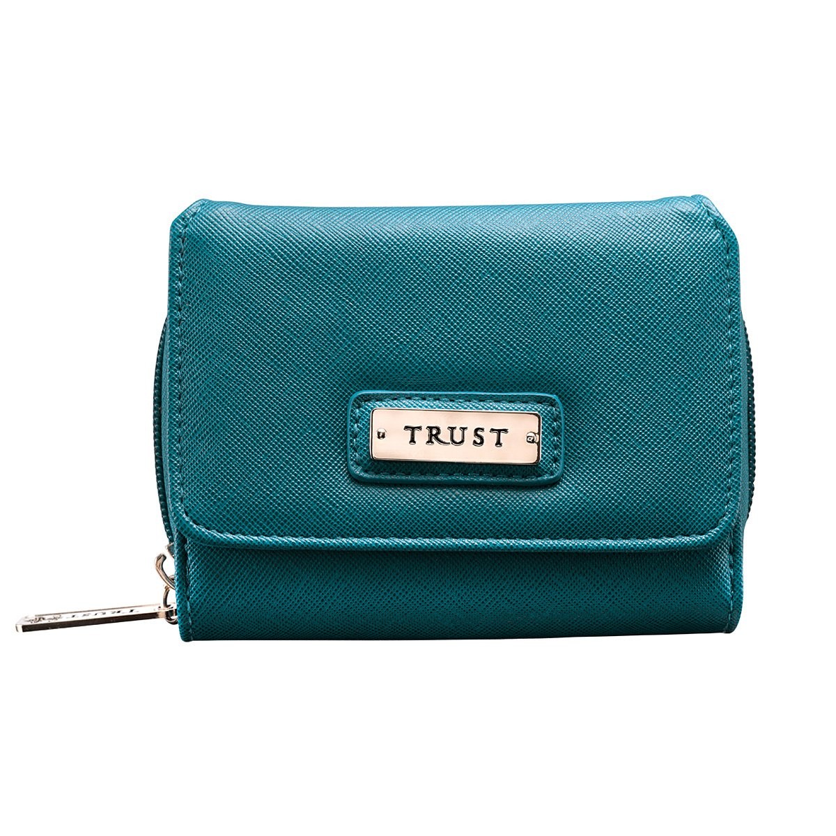 Monedero y billetera Trust. Imitación piel. Azul