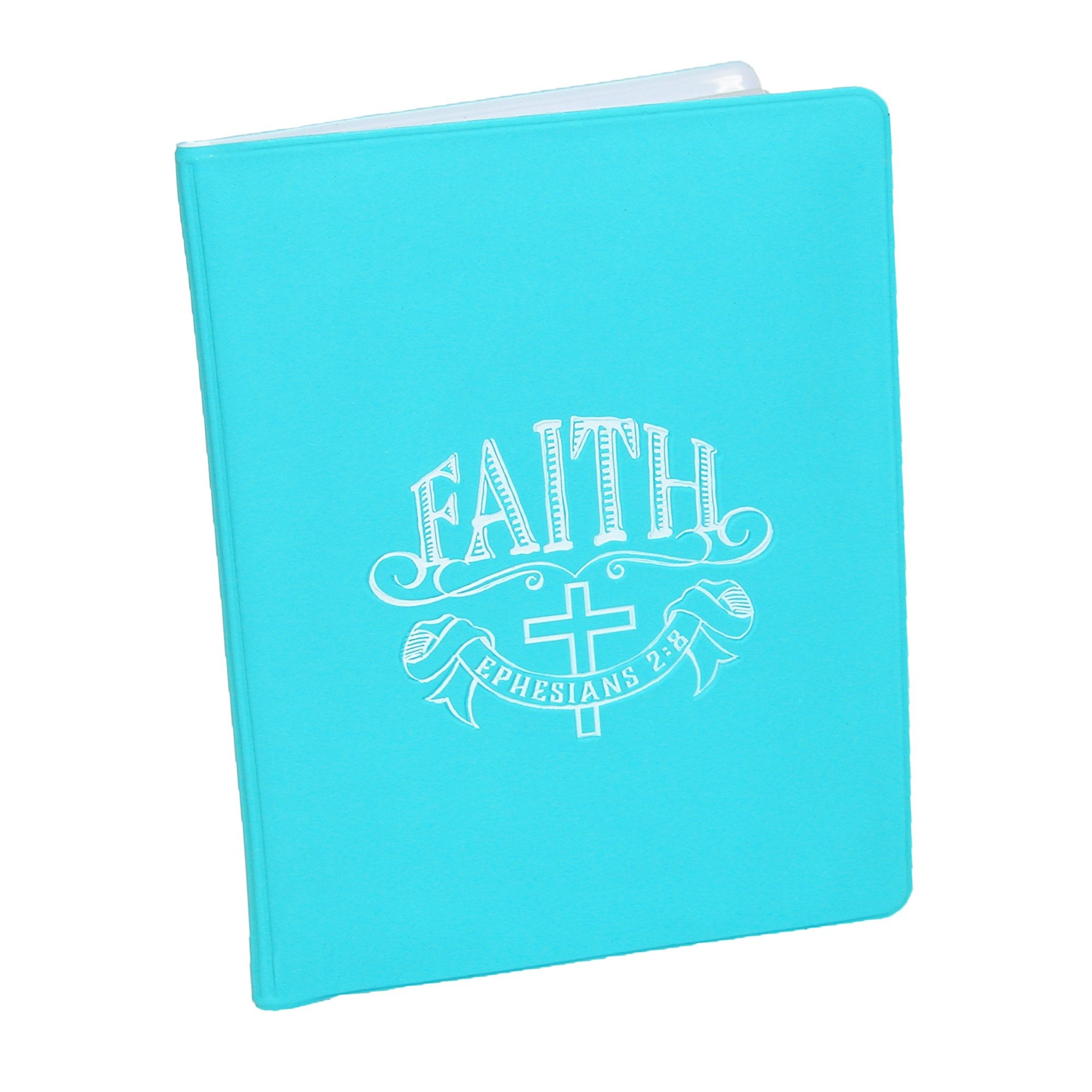 Álbum de fotos Efesios 2:8. Plástico. Turquesa