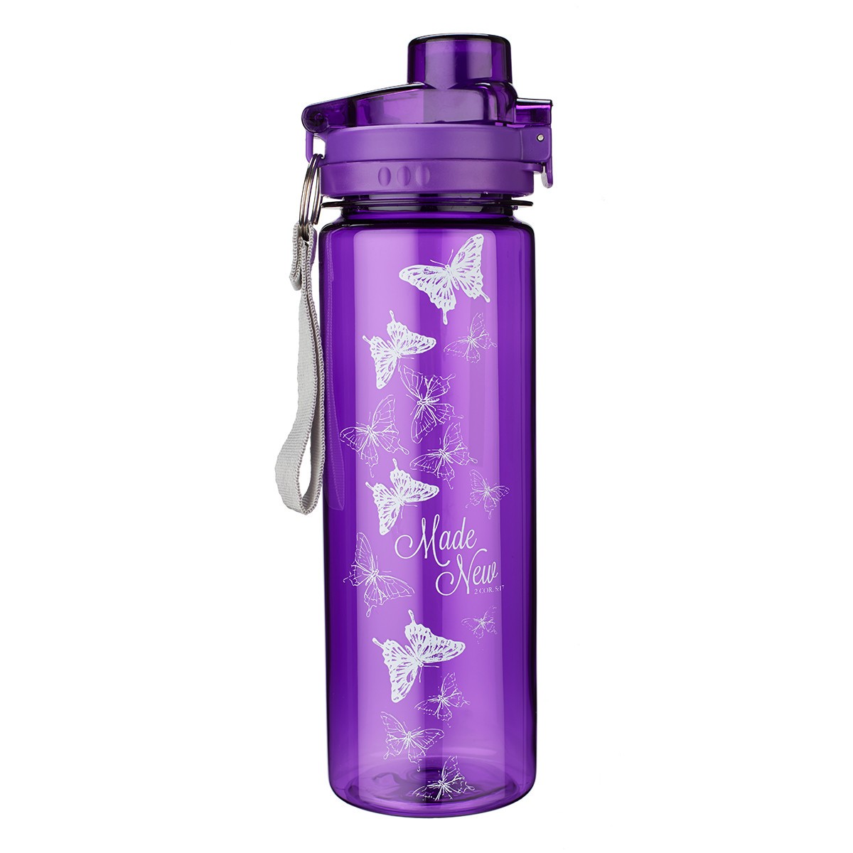 Botella 2 Corintios 5:17. Plástico