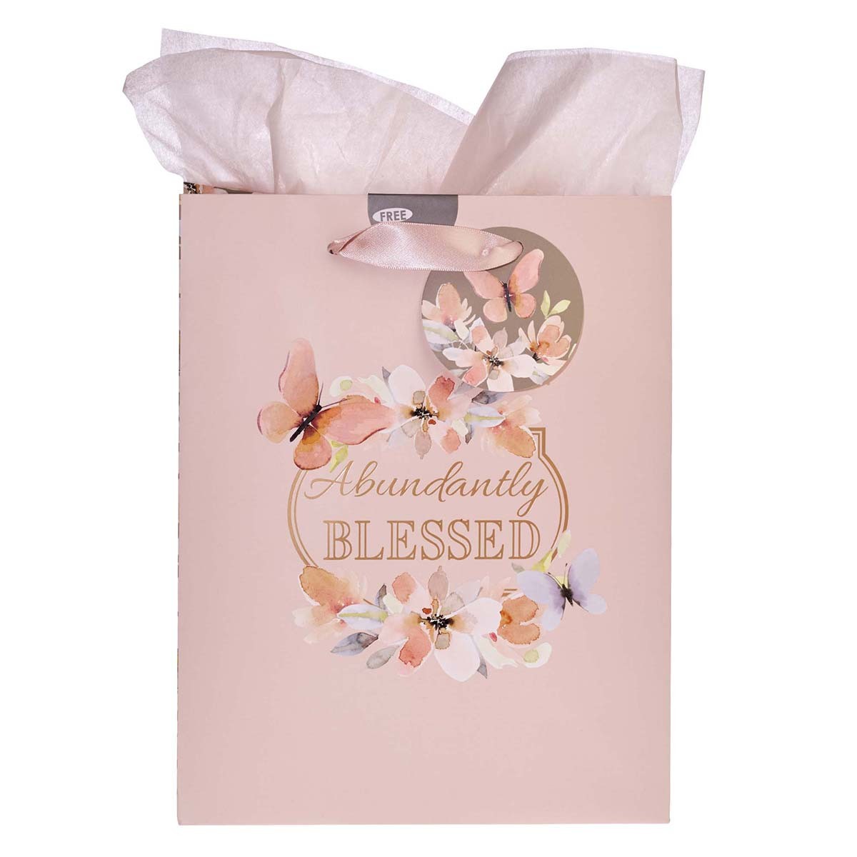 Bolsa de regalo Abundantly blessed. Papel floral
