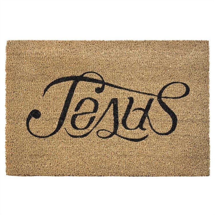 Felpudo Jesus. Fibra de coco