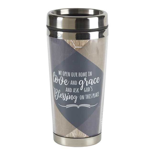 Botella térmica We open our home. Acero inoxidable/plástico. Marrón