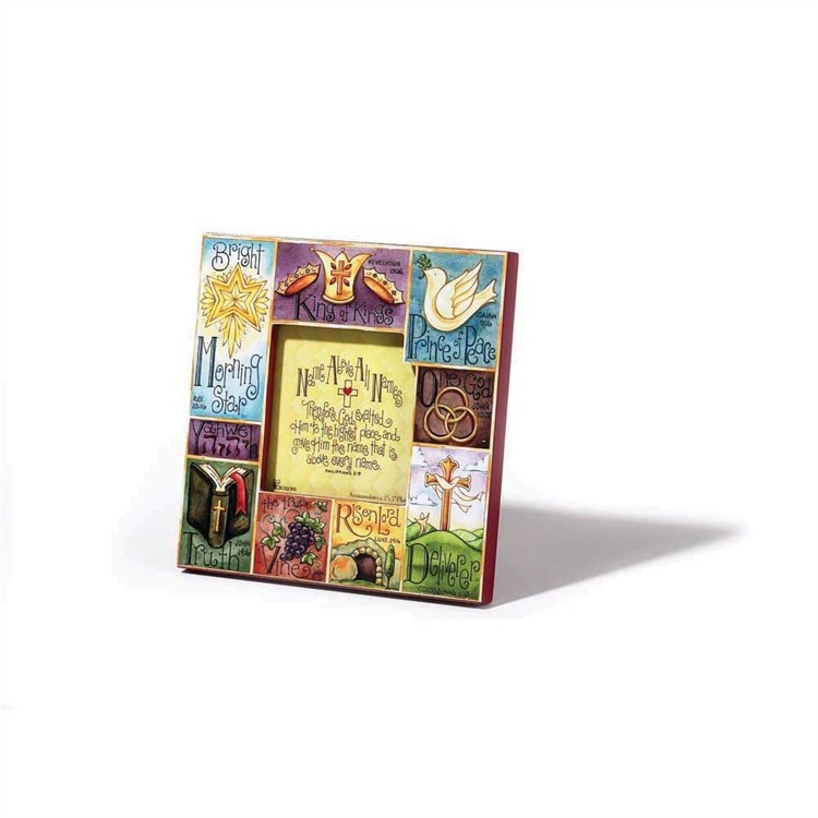 Portafotos Filipenses 2:9. Madera