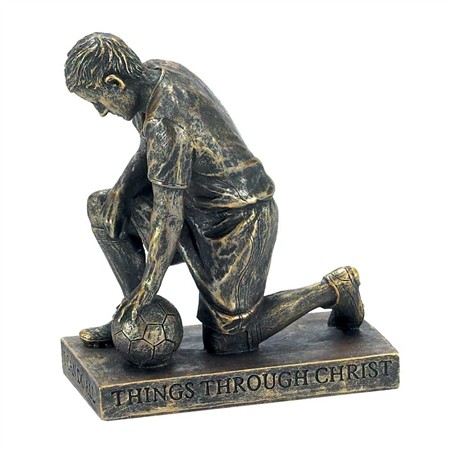 Jugador fútbol Filipenses 4:13. Resina