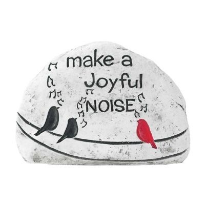 Piedra para jardín Joyful Noise. Cemento (inglés)