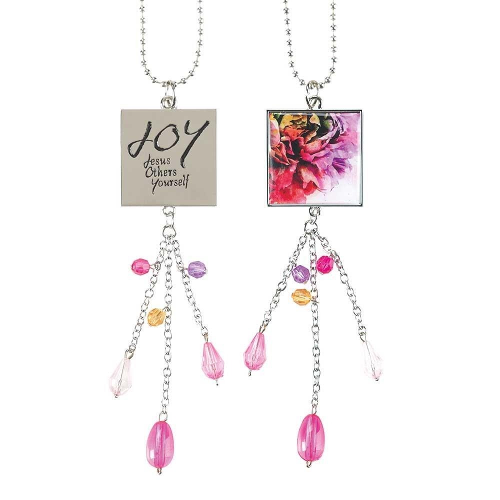 Colgante para coche J.O.Y. Metal (ingles)