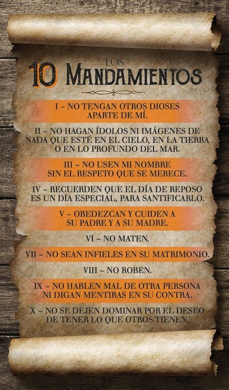 Cuadro madera Diez Mandamientos