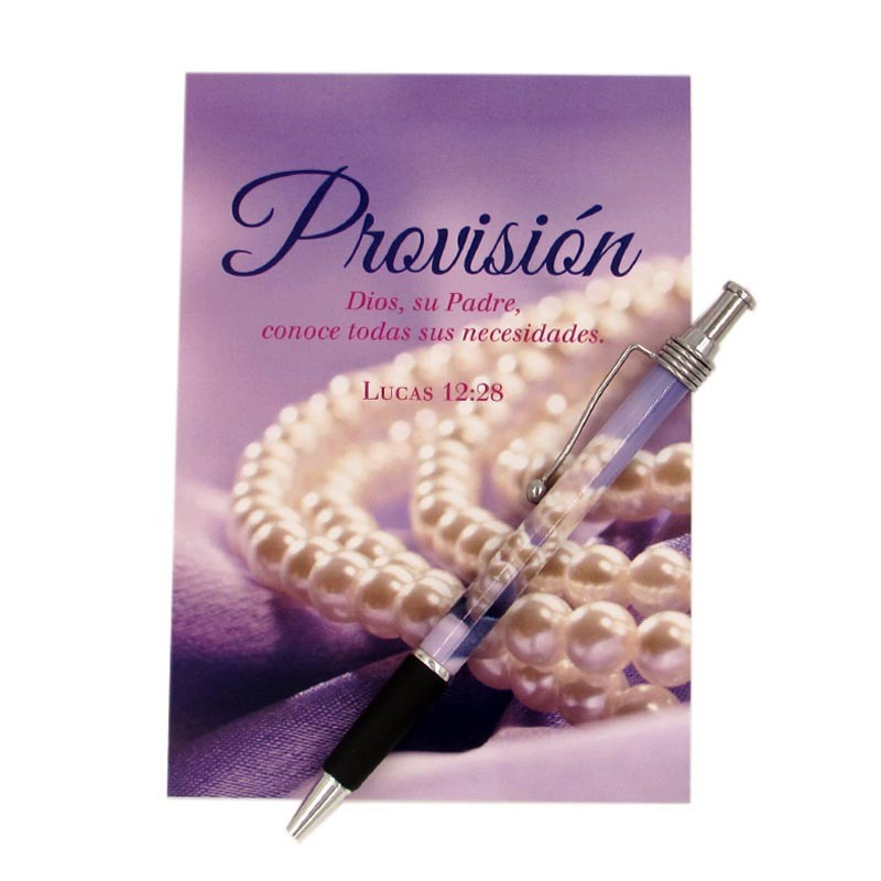 Libreta y bolígrafo Provisión (Lucas 12:28)