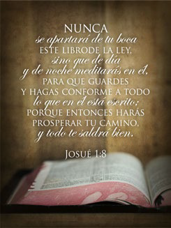 Placa cristal Josué 1:8