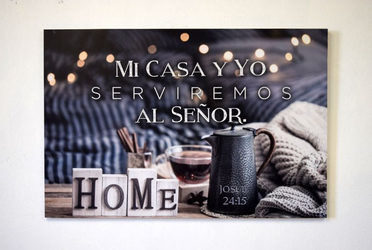 Cuadro canvás Casa (Josué 24:15)