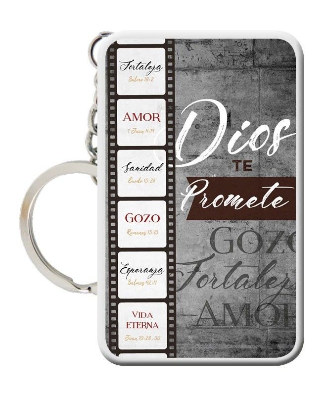 Llavero rectangular Dios te promete