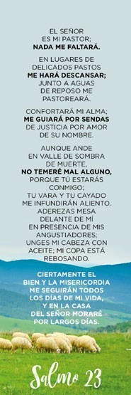 Marcador Salmo 23 pack de 25 Casa Cristiana Emanuel