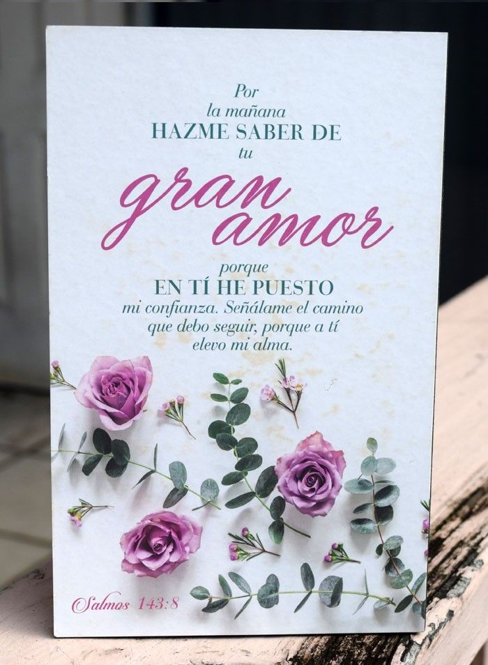 Cuadro madera Gran Amor (Salmo 143:8)