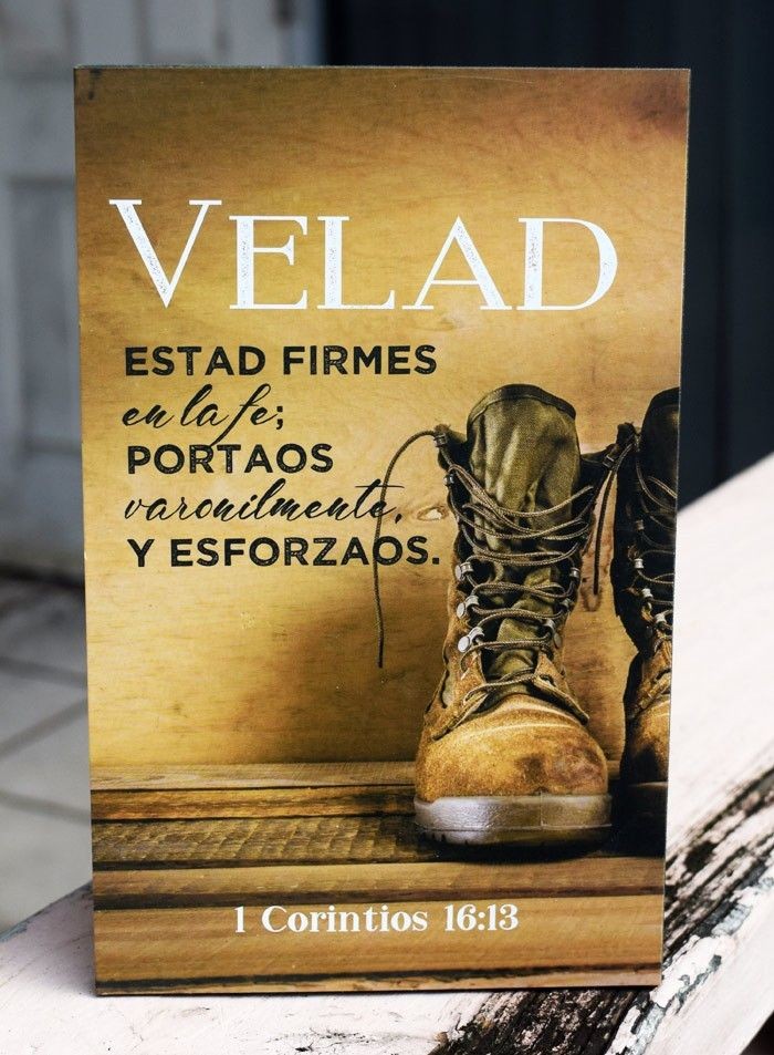 Cuadro madera Velad (1 Crónicas 16:13)