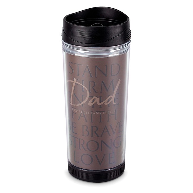 Botella térmica Dad. Acrílico/plástico. Marrón