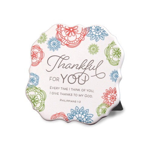 Placa sobremesa Thankful for you. Cerámica