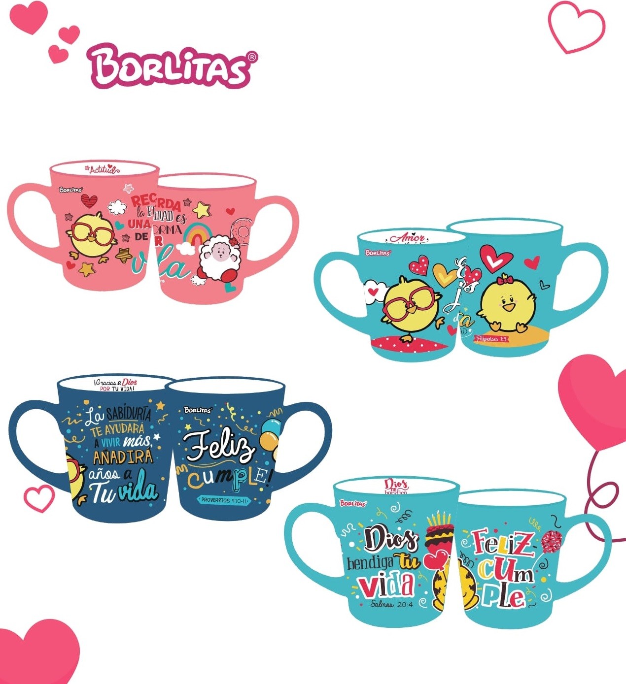 Taza Borlitas. 6 modelos