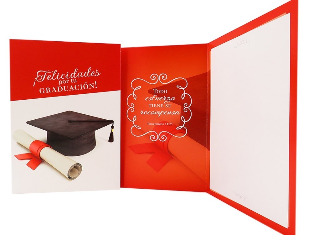 Tarjeta ¡Felicidades por tu graduación! (Proverbios 14:23)
