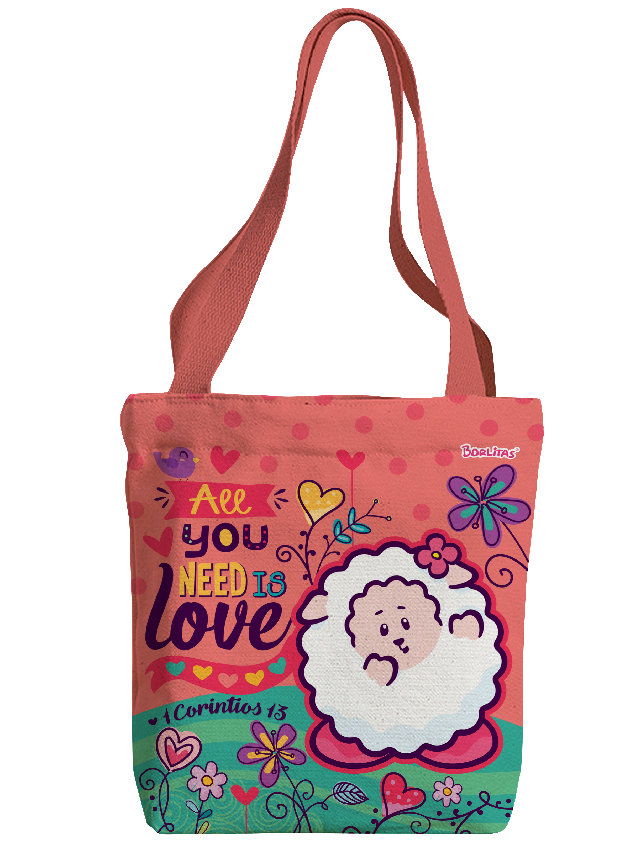 Bolso de tela Borlitas. 3 modelos