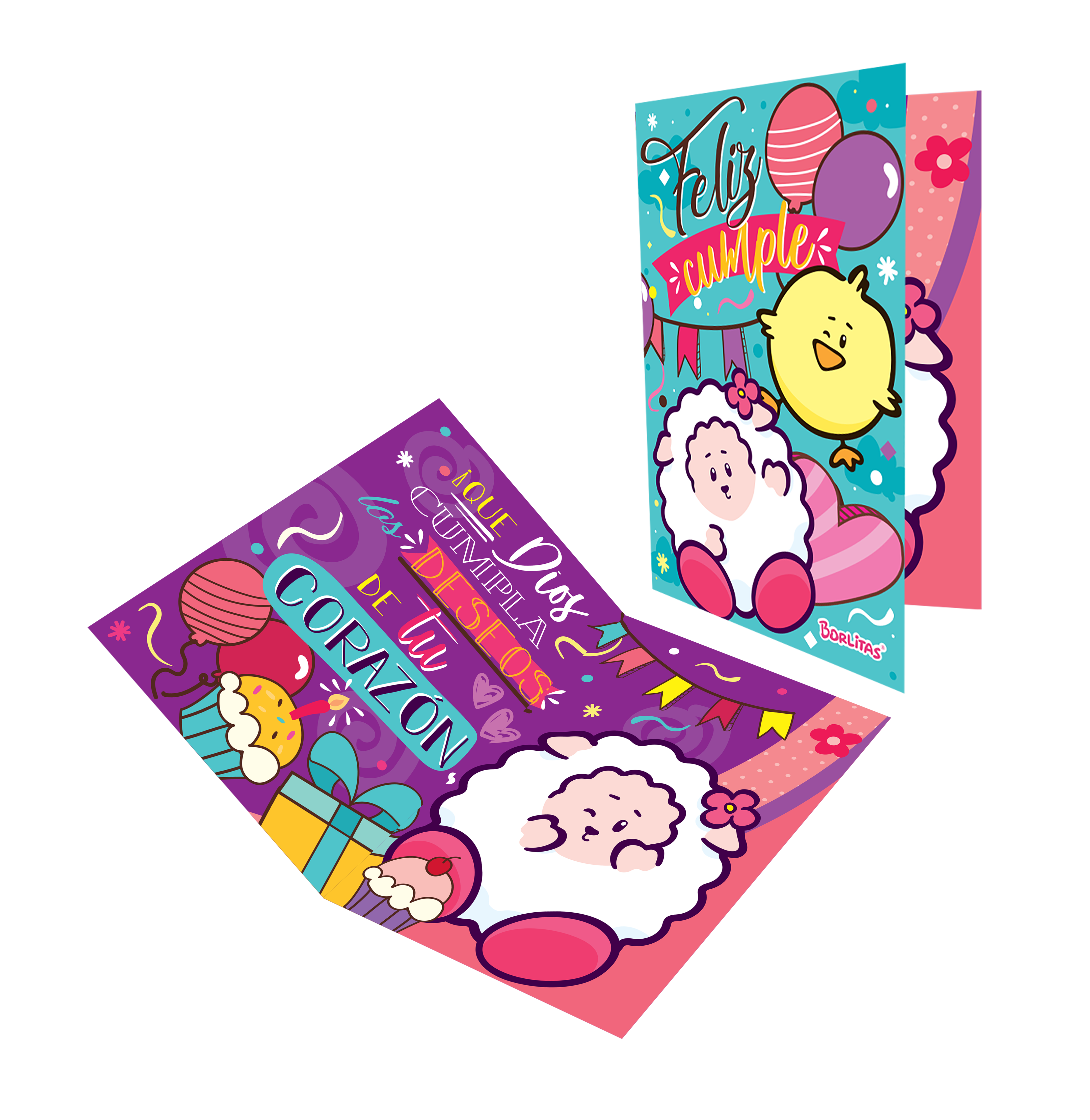 Tarjeta Borlitas. 6 modelos