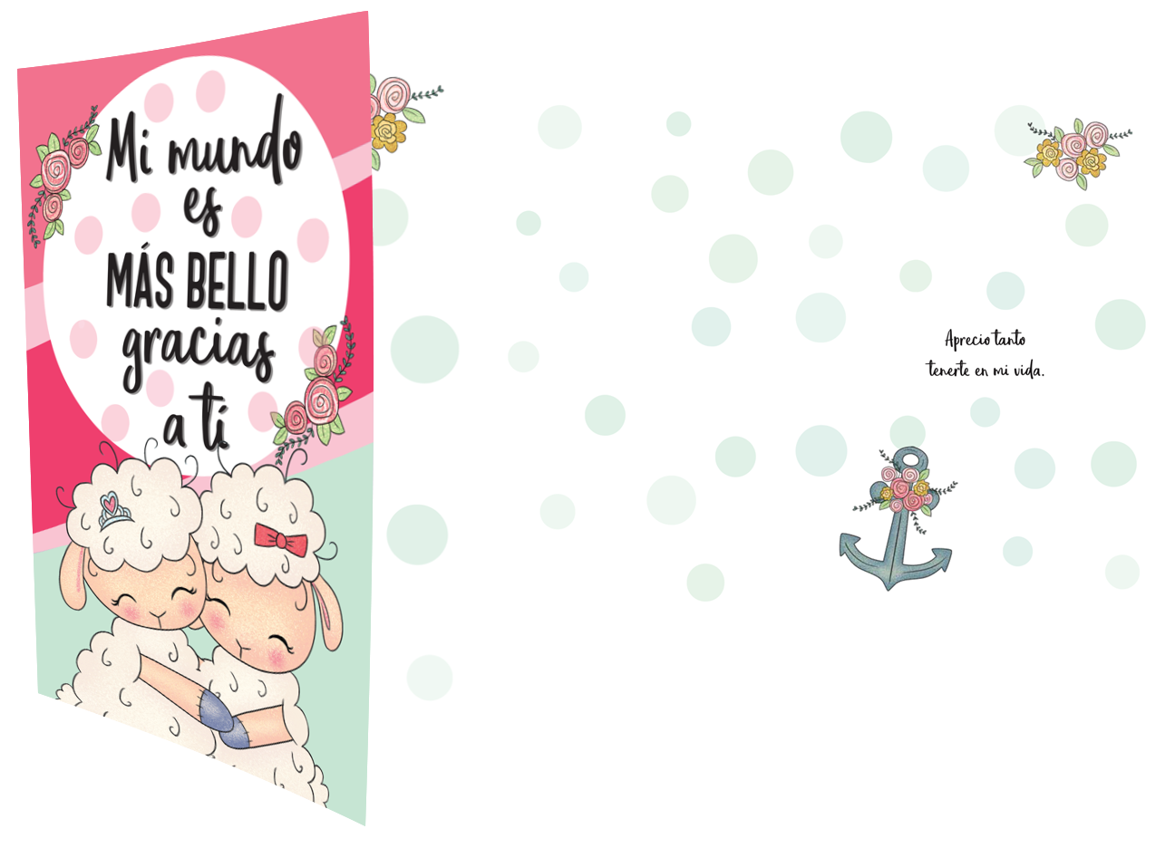 Tarjeta Algodoncitas. 6 modelos