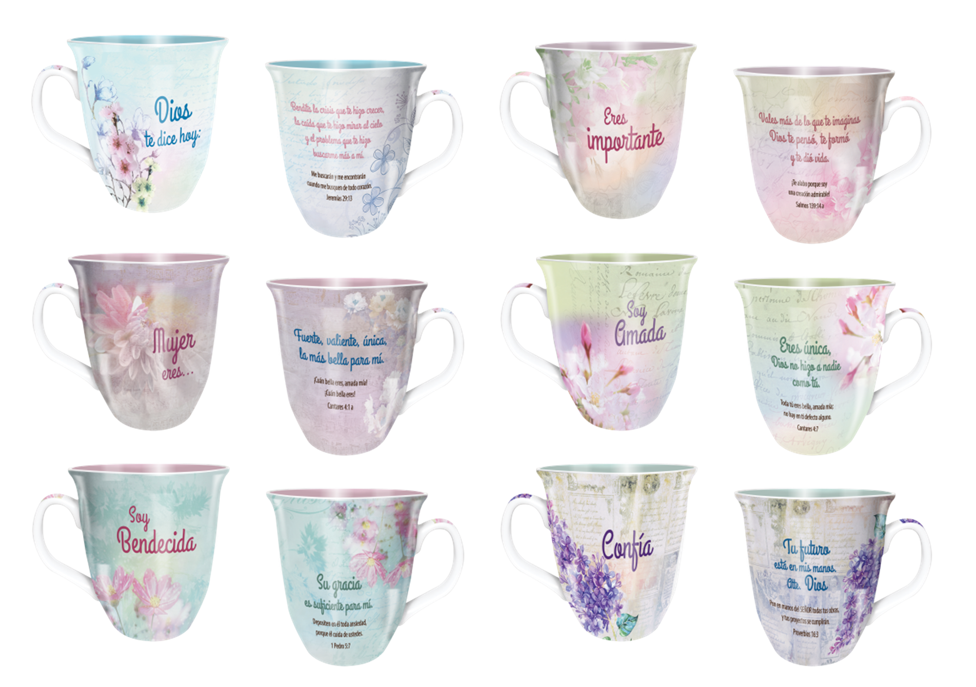 Taza Inspiración Fe, esperanza y amor. 6 modelos