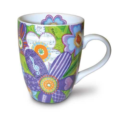 Taza Musical flowers