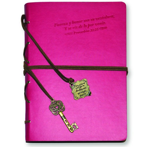 Diario Proverbios 31:25. 2 tonos. Rosa