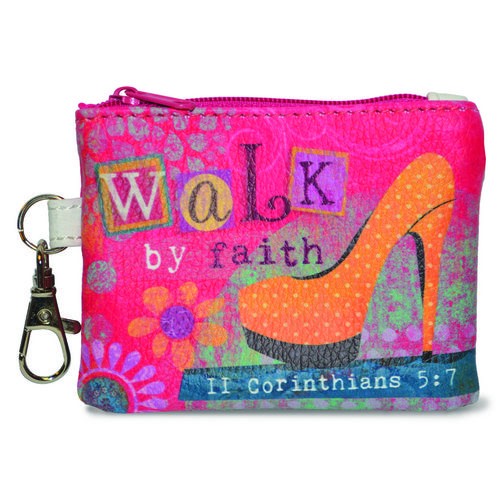 Monedero Walk by faith. Imitación piel