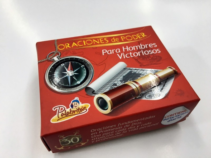 Caja de promesas Oraciones de poder para hombres victoriosos (30 tarjetas)