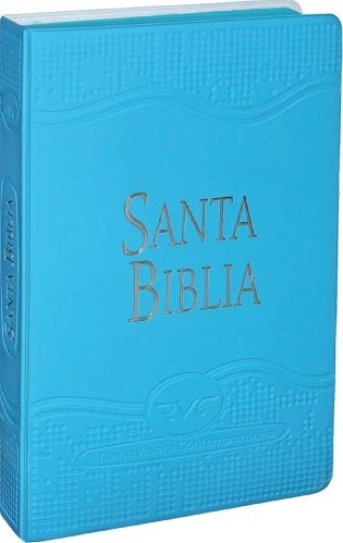 Biblia fuente de bendición. Manual. Letra grande. Plástico. Turquesa - RVC