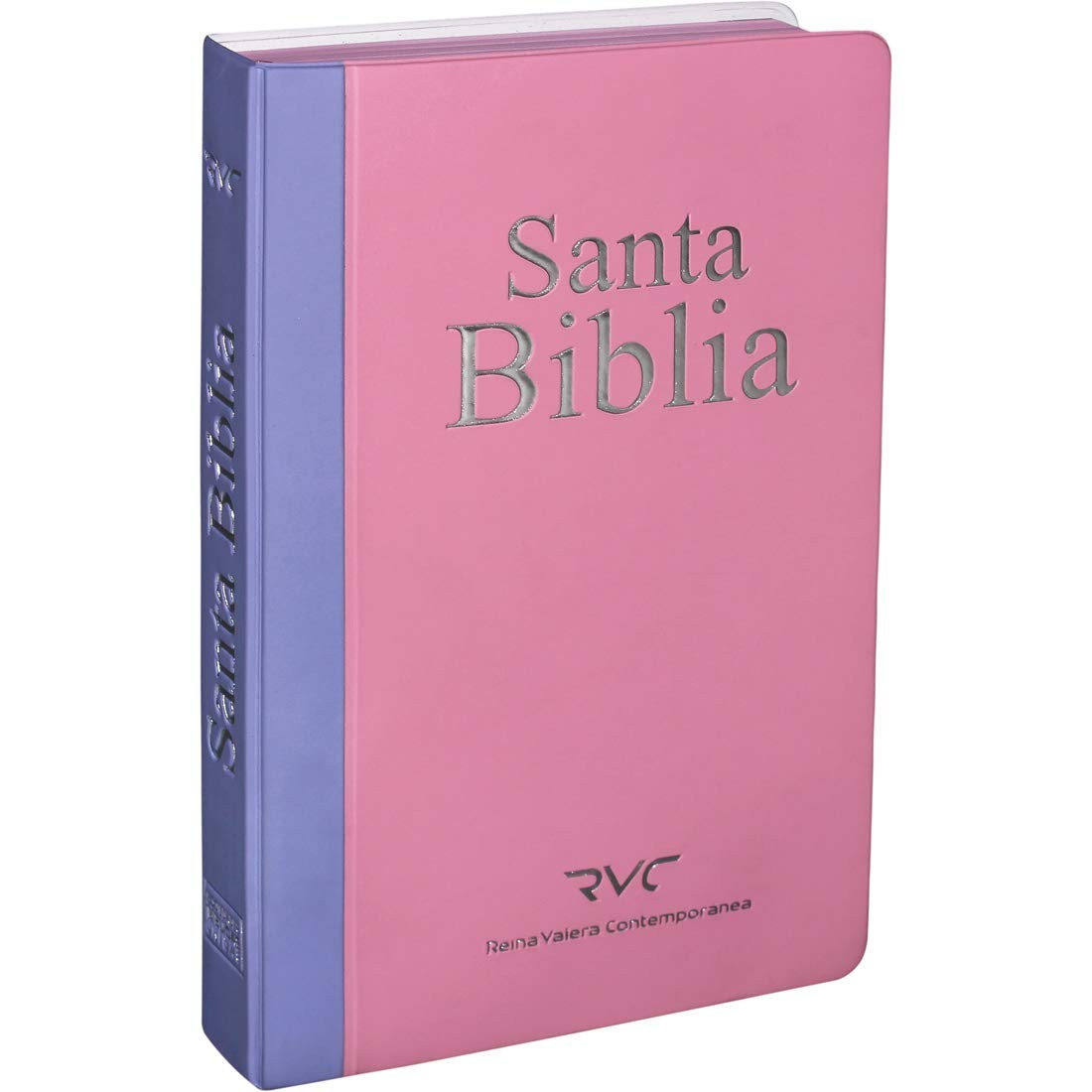 Biblia fuente de bendición. Manual. Letra grande. Plástico. Rosa/violeta - RVC