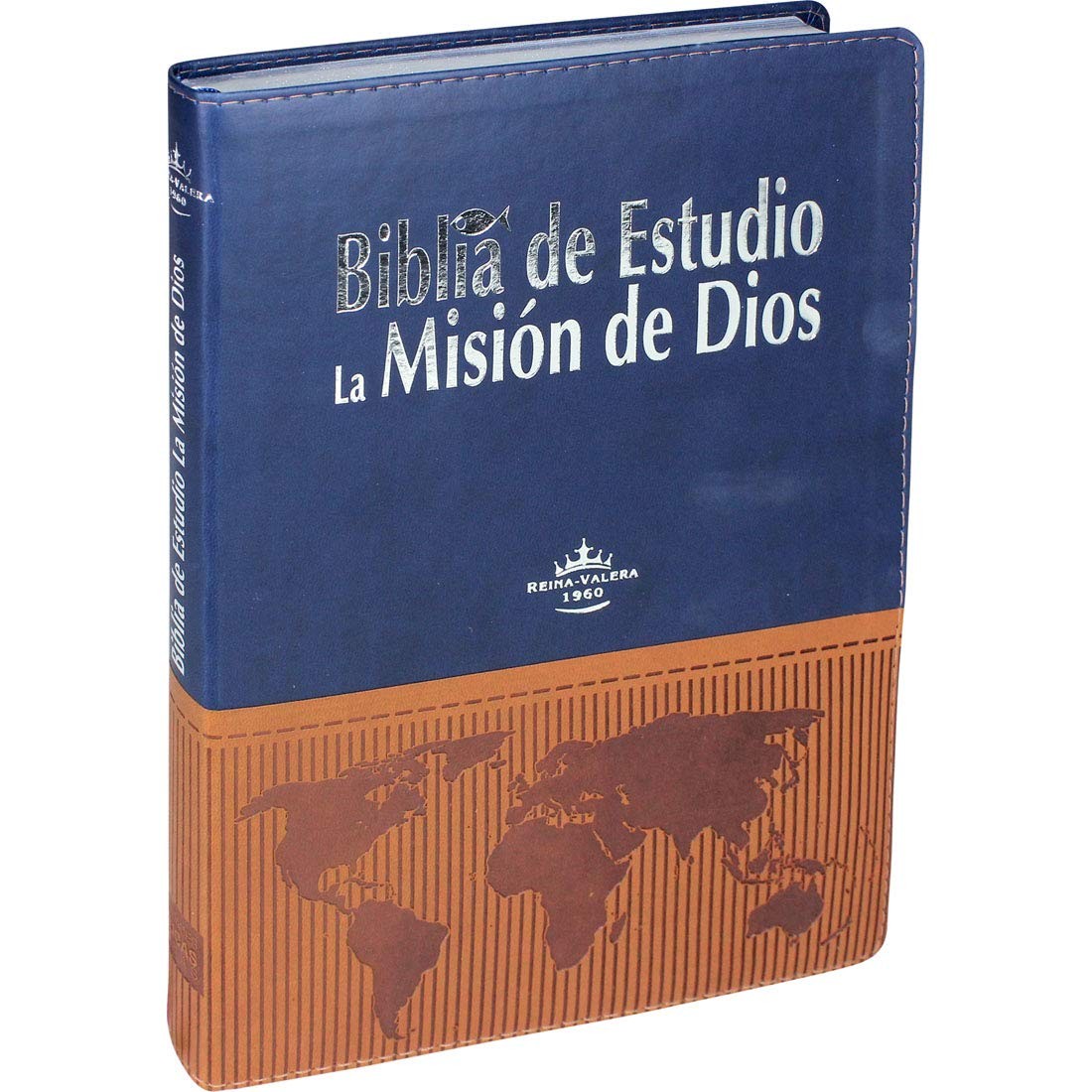 Biblia La Misión de Dios. 2 tonos. Azul/marrón - RVR60