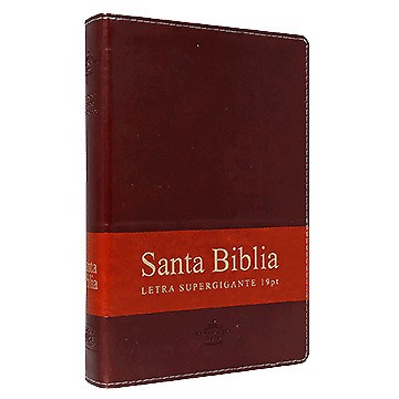 Biblia grande. Letra súper gigante. 2 tonos. Marrón. Índice - RVR60