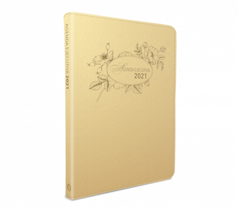 Agenda ejecutiva 2021. Imitación piel. Dorado