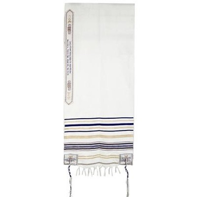 Tallit con bolsa azul