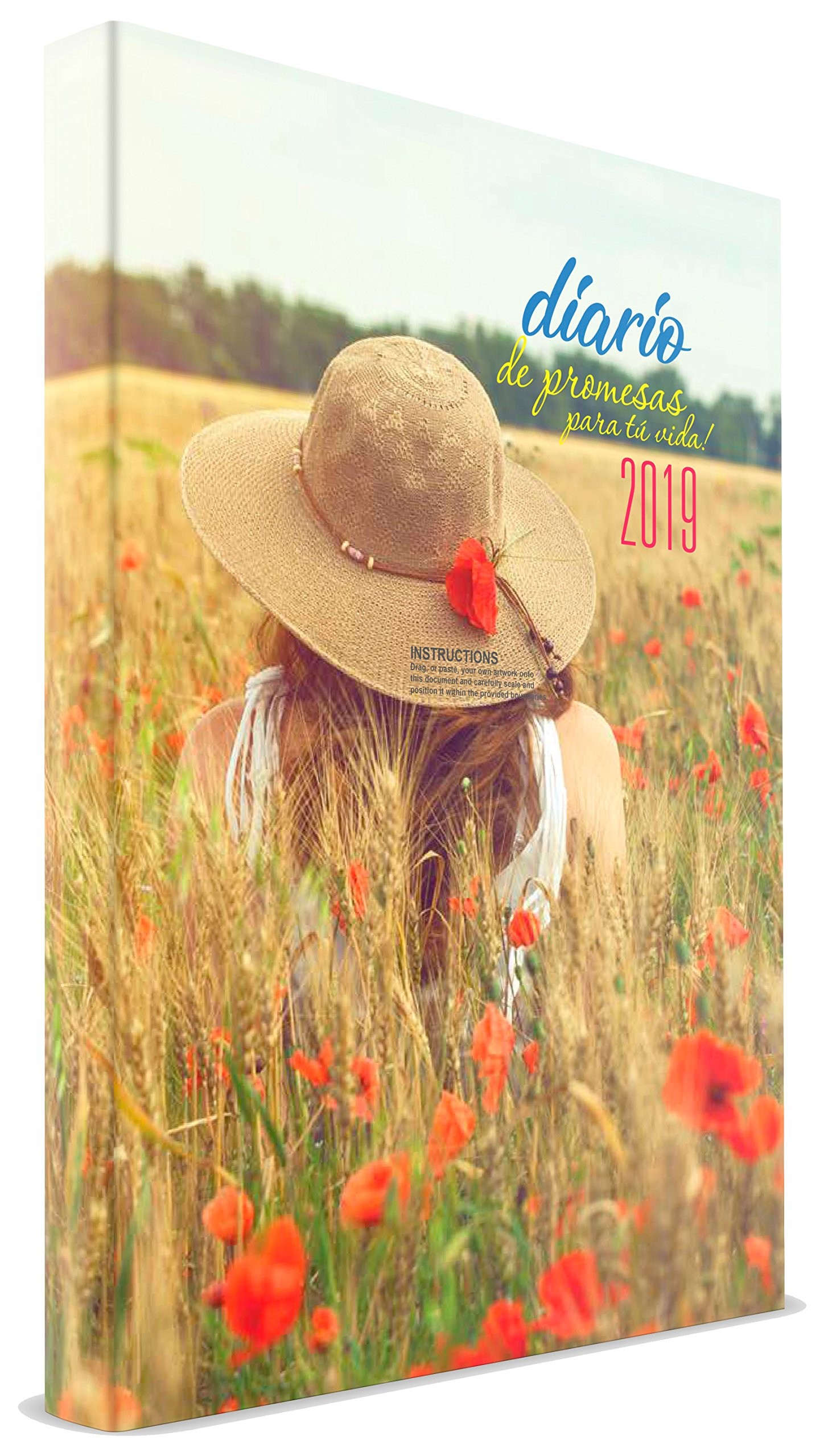 Agenda diario de promesas para tu vida 2019. Tapa dura acolchada. Campo