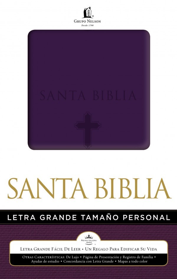 Biblia letra grande. Manual. 2 tonos. Morado - RVR60