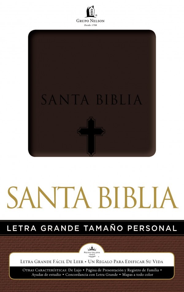 Biblia letra grande. Manual. 2 tonos. Marrón - RVR60