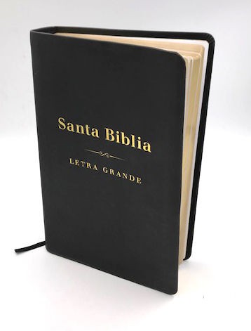 Biblia manual. Letra grande. Imitación piel. Negro - RVR60