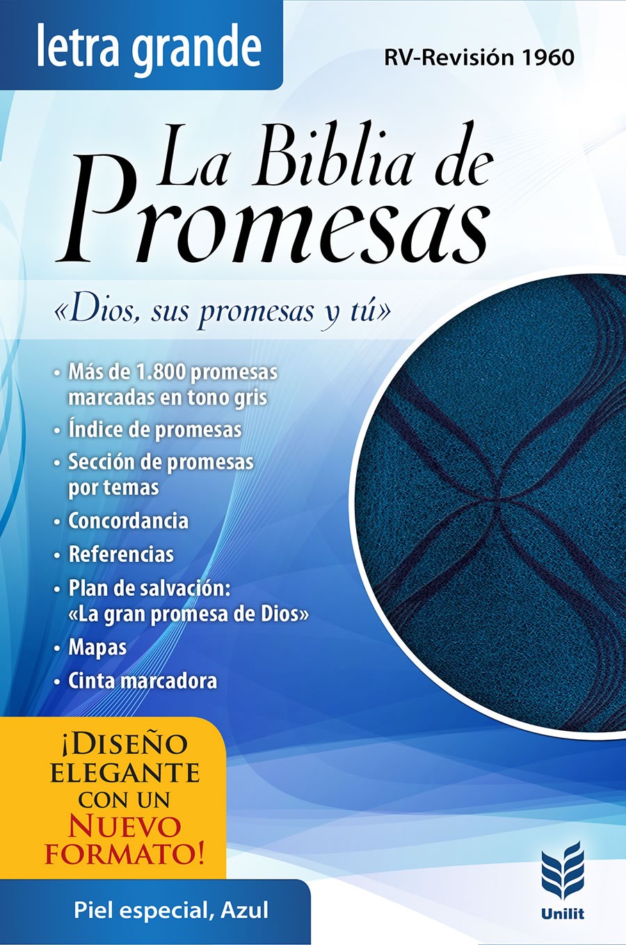Biblia de promesas. Letra grande. 2 tonos. Azul - RVR60