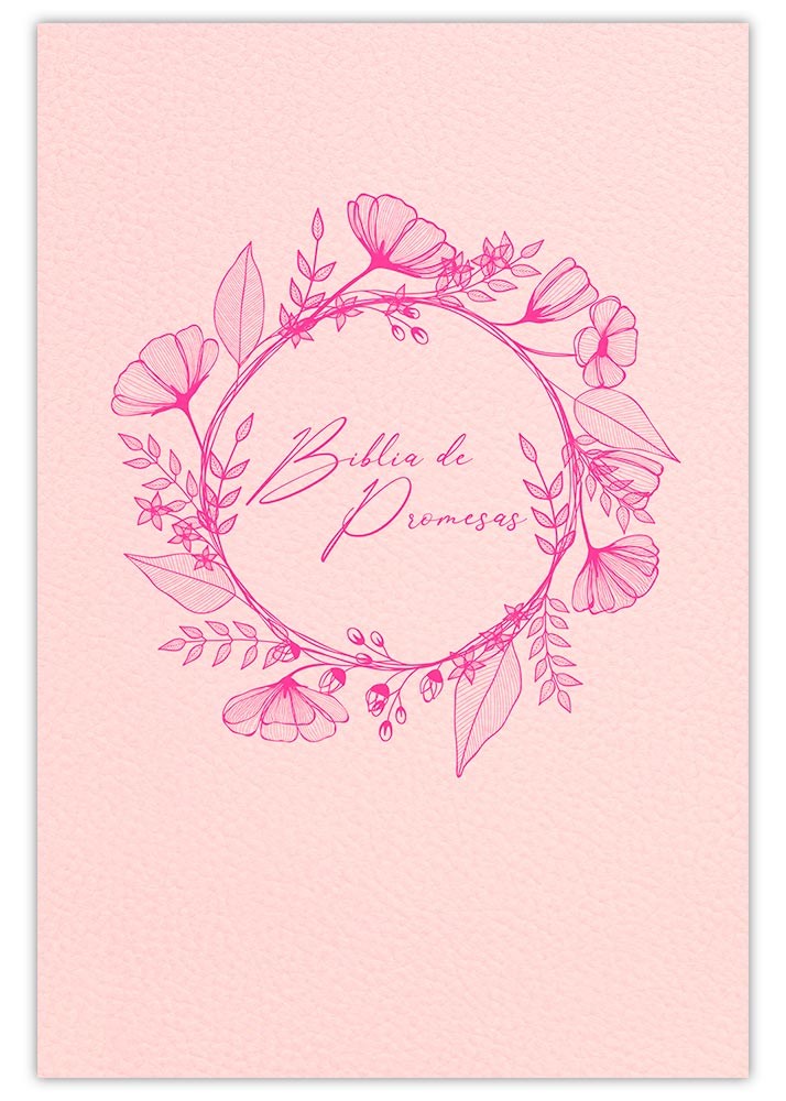 Biblia de promesas. Letra grande. 2 tonos. Rosa moderno - RVR60