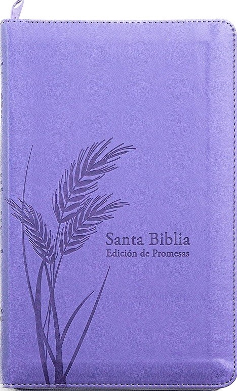 Biblia de promesas. Manual. Letra grande. 2 tonos. Lavanda. Cremallera. Índice - RVR60