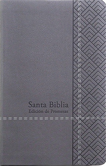 Biblia de promesas. Manual. Letra grande. 2 tonos. Gris. Índice - RVR60