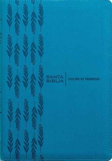 Biblia de promesas. Grande. Letra gigante. 2 tonos. Turquesa. Cremallera. Índice - RVR60