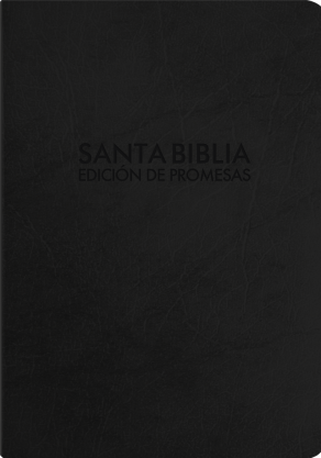 Biblia de promesas. Compacta. Letra grande. Imitación piel. Negro. Cremallera - RVR60