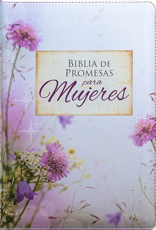 Biblia de promesas. Grande. Letra gigante. 2 tonos. Floral. Cremallera. Índice - RVR60