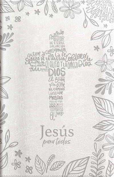 Biblia de promesas. Manual. Letra grande. Edición Jesús para todos. 2 tonos. Marfíl - RVR60