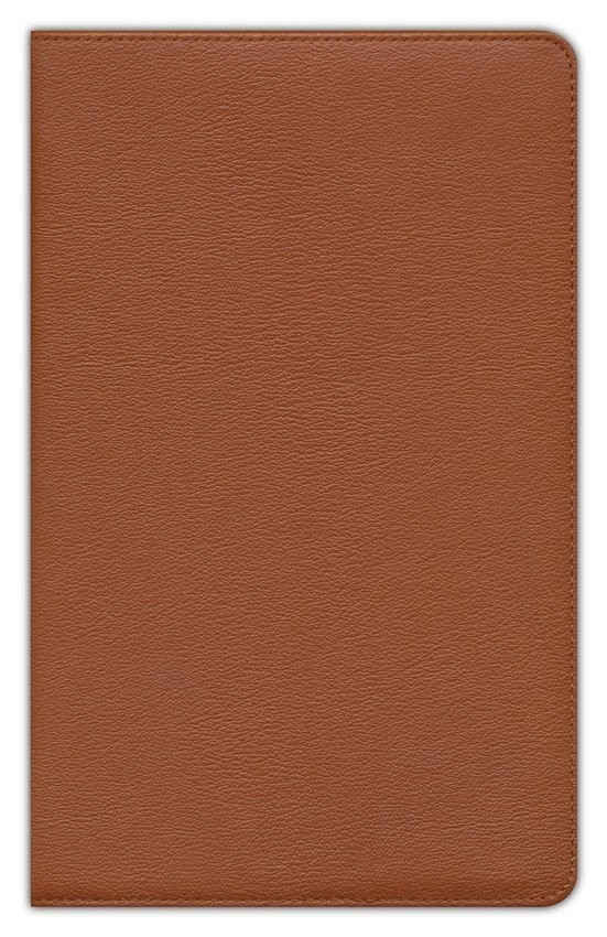 Biblia grande. Letra grande. Ultrafina. Colección Premier. Piel genuina de cabra. Caramelo - NBLA